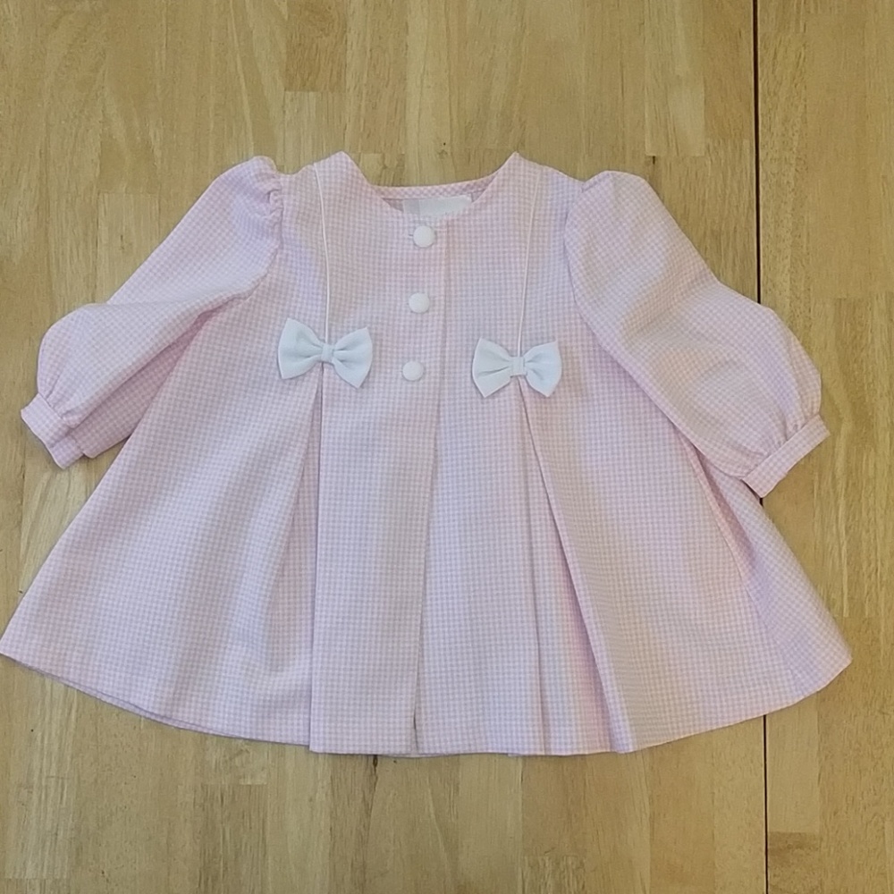 White dress & Pink Jacket Matching Set Bonnie Baby